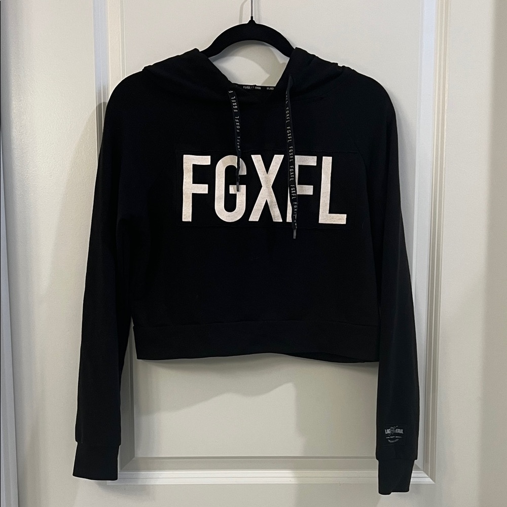 Flag Nor Fail Black Women's crop Hoodie